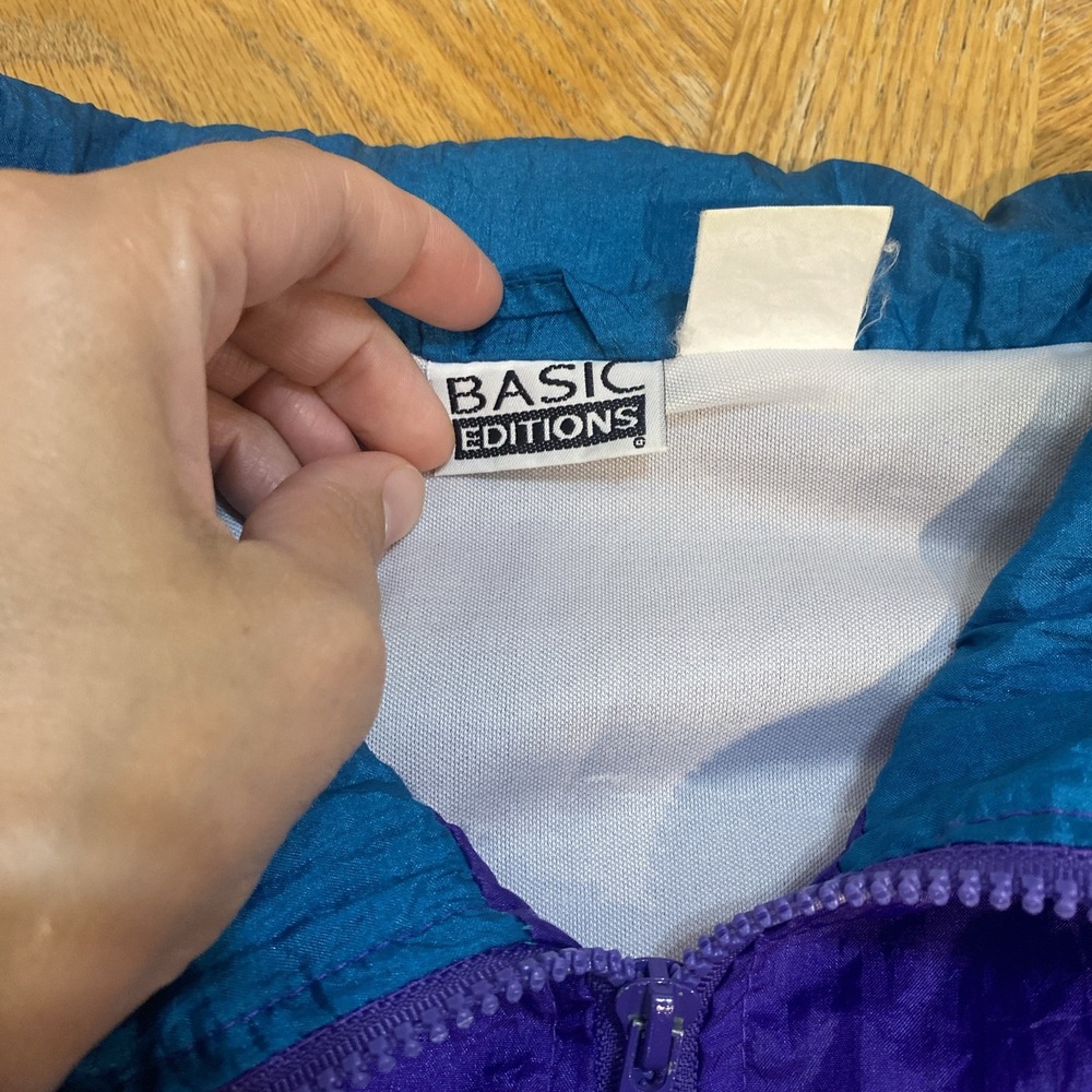 Vintage 90s Windbreaker Jacket Basic Editions Ret… - image 6